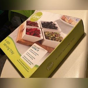 Food Network 4 dish serving tray